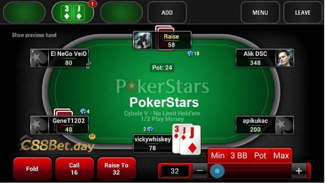 Luật chơi poker tại C88BET chuẩn xác, dễ ăn thưởng 4 Thùng phá sảnh