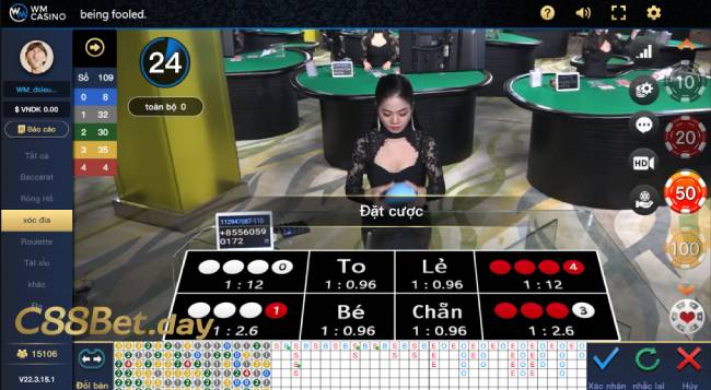 Xóc đĩa C88BET là gì? Những cửa cược và luật chơi cơ bản 3 Cách đặt cược và tỷ lệ thanh toán tại C88BET