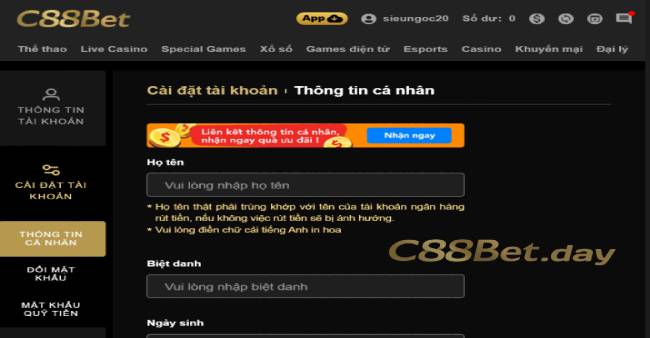 Rút tiền nhà cái C88BET nhanh và gọn 